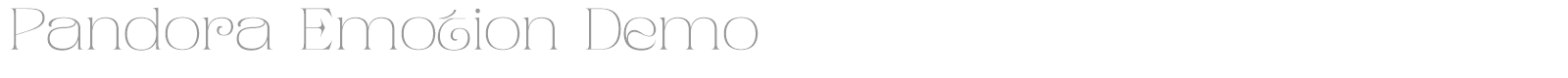 Pandora Emotion font preview